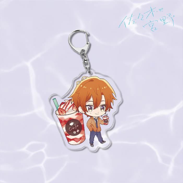(ĐỒ ĂN) Móc khóa in hình Sasaki và Miyano anime chibi mica trong acrylic quà tặng độc đáo