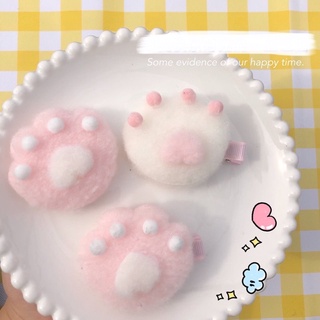 Kẹp tóc bông hình chân mèo cute