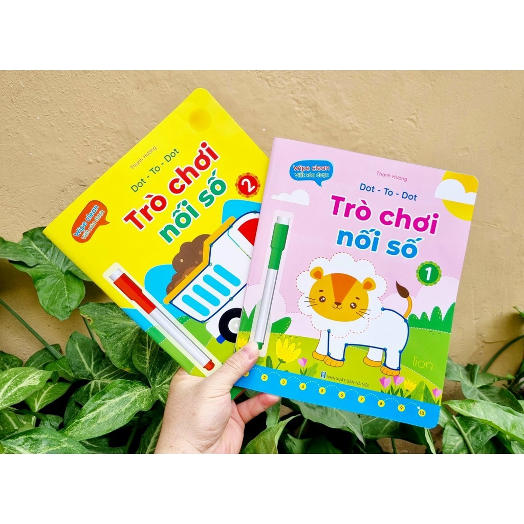 Sách - Bộ Vở Viết Xóa Được - Wipe Clean: Trò chơi phát triển trí tuệ - Tìm kiếm thông minh,Trò chơi nối số (bộ 04 cuốn)