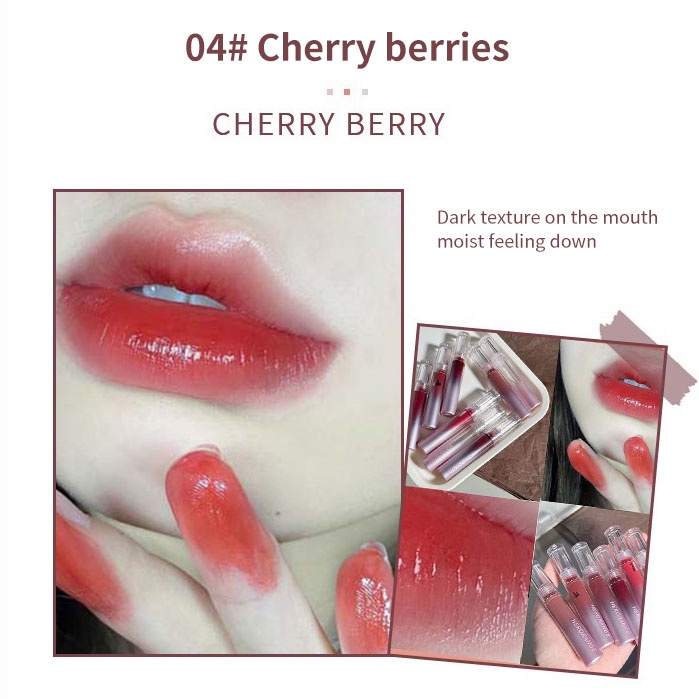 Son Môi Dạng Lỏng 8 Màu Nhung Dưỡng Ẩm Chống Thấm Nước Không Dính Ly Lâu Trôi