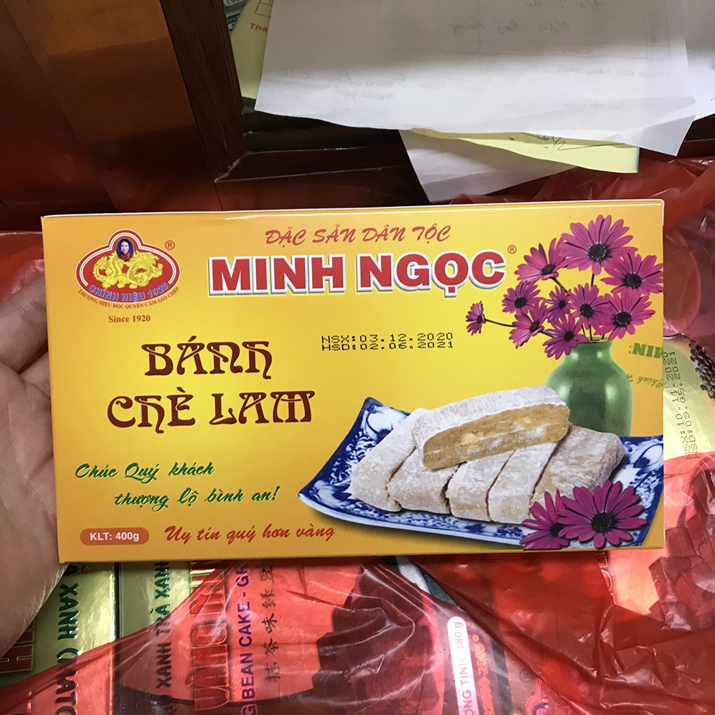 Bánh chè lam cổ truyền Hà Nội thương hiệu Minh Ngọc dẻo mềm thơm 400g