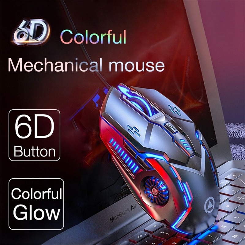 Chuột chơi game có dây G5 và đèn LED nhiều màu sắc