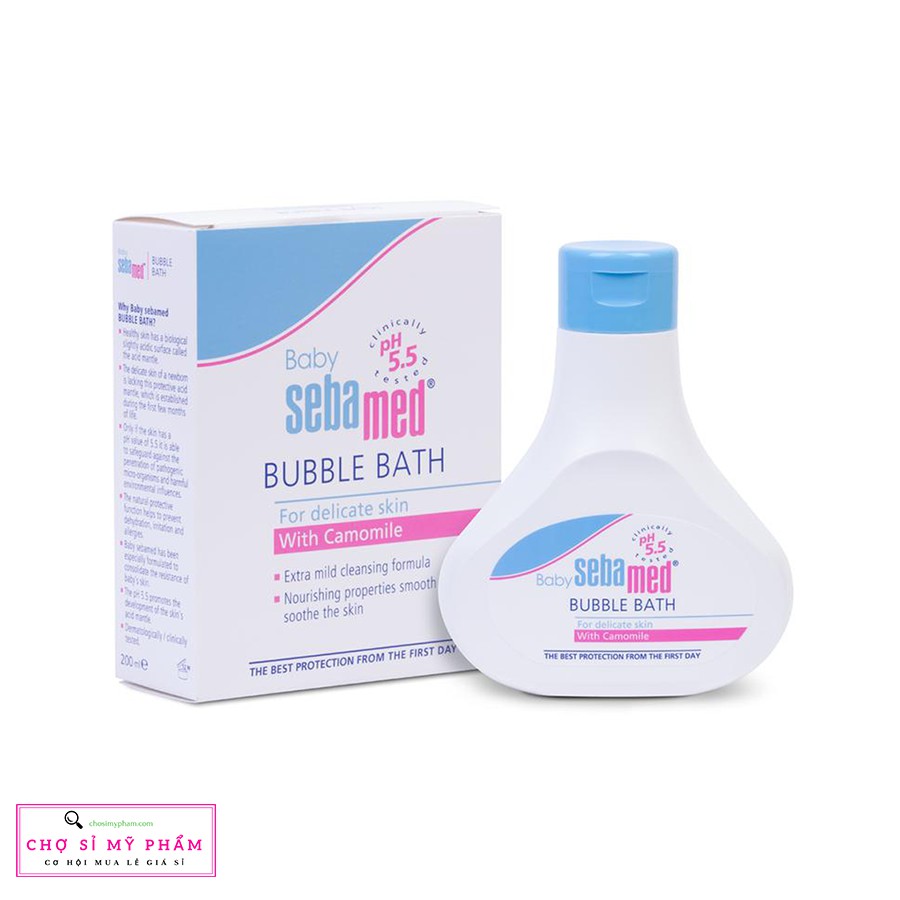 Sữa tắm tạo bọt dịu nhẹ cho bé Sebamed pH5.5 Baby Bubble bath 200ml