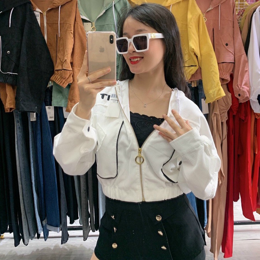 ÁO KHOÁC KAKI NHUNG LỬNG (M1040 - Thêu MILA)