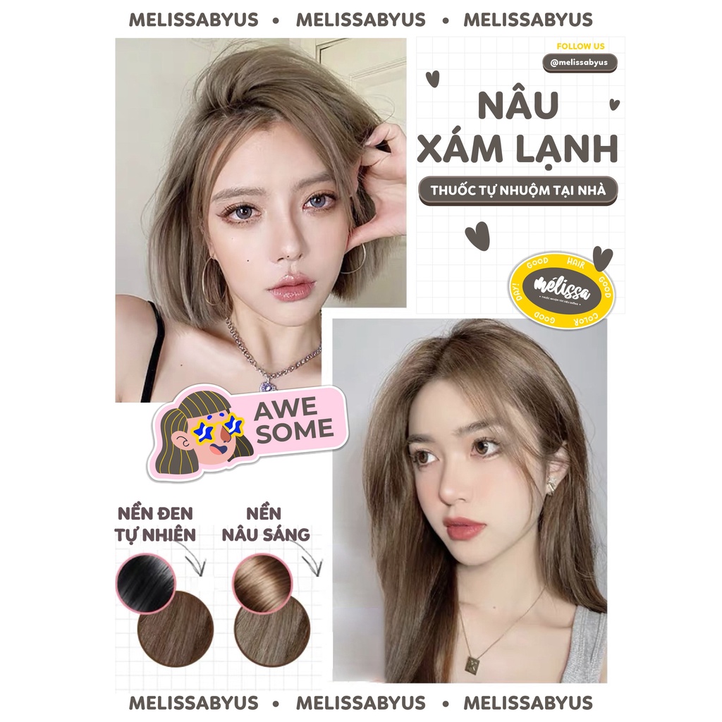 Thuốc nhuộm tóc SIÊU DƯỠNG MÉLISSA - KHÔNG XƠ - LÀNH TÍNH