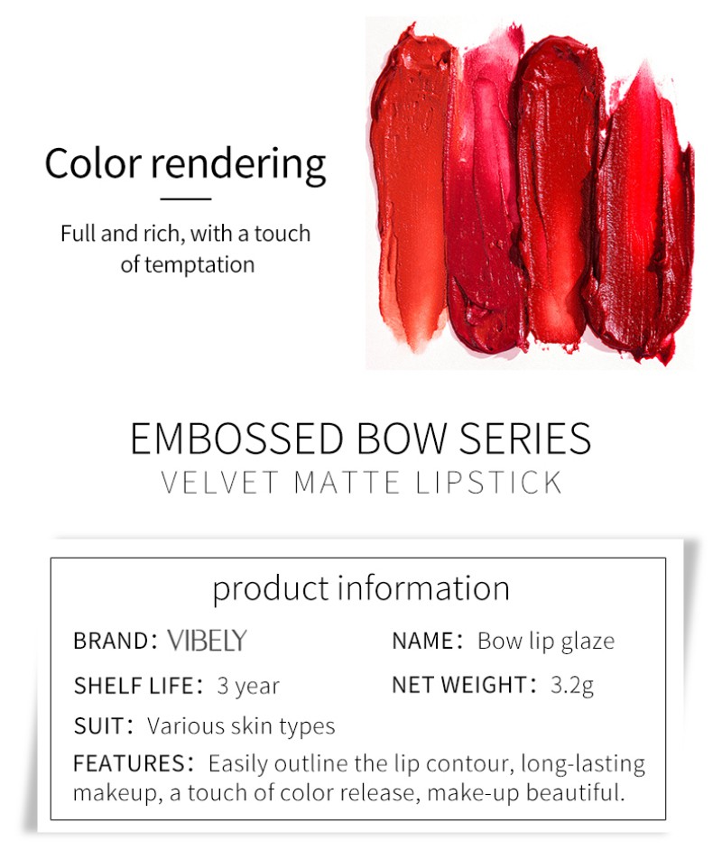 (Hàng Mới Về) Son Môi Trang Điểm Màu Nhung Mờ Thời Trang | BigBuy360 - bigbuy360.vn