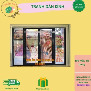 ✌️SHOPEE TRỢ GIÁ- KÈM QUÀ TẶNG SỐC✌️COMBO 2 TRANH DÁN CỬA KÍNH TRANG TRÍ TIỆM NAIL SP11
