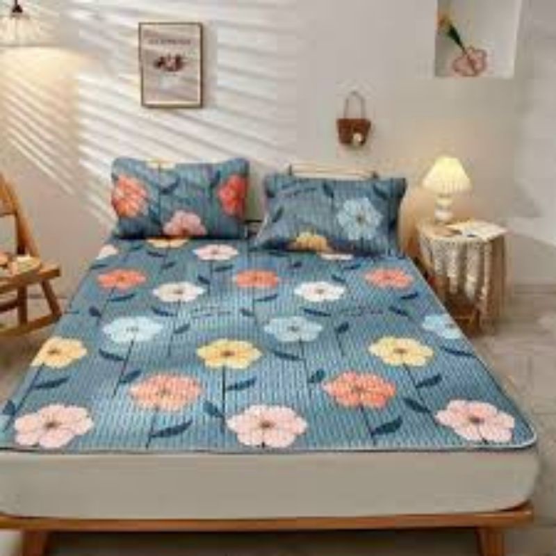 Chiếu Điều Hòa cao su non 3D, Chiều cao su non cao cấp, tặng kèm 2 vỏ gối