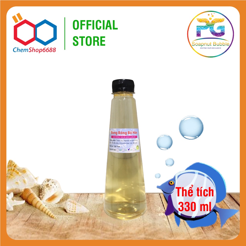 330ml Dung dịch thổi bong bóng xà phòng MADE IN VN (100% NATURAL bubble solution for kids)