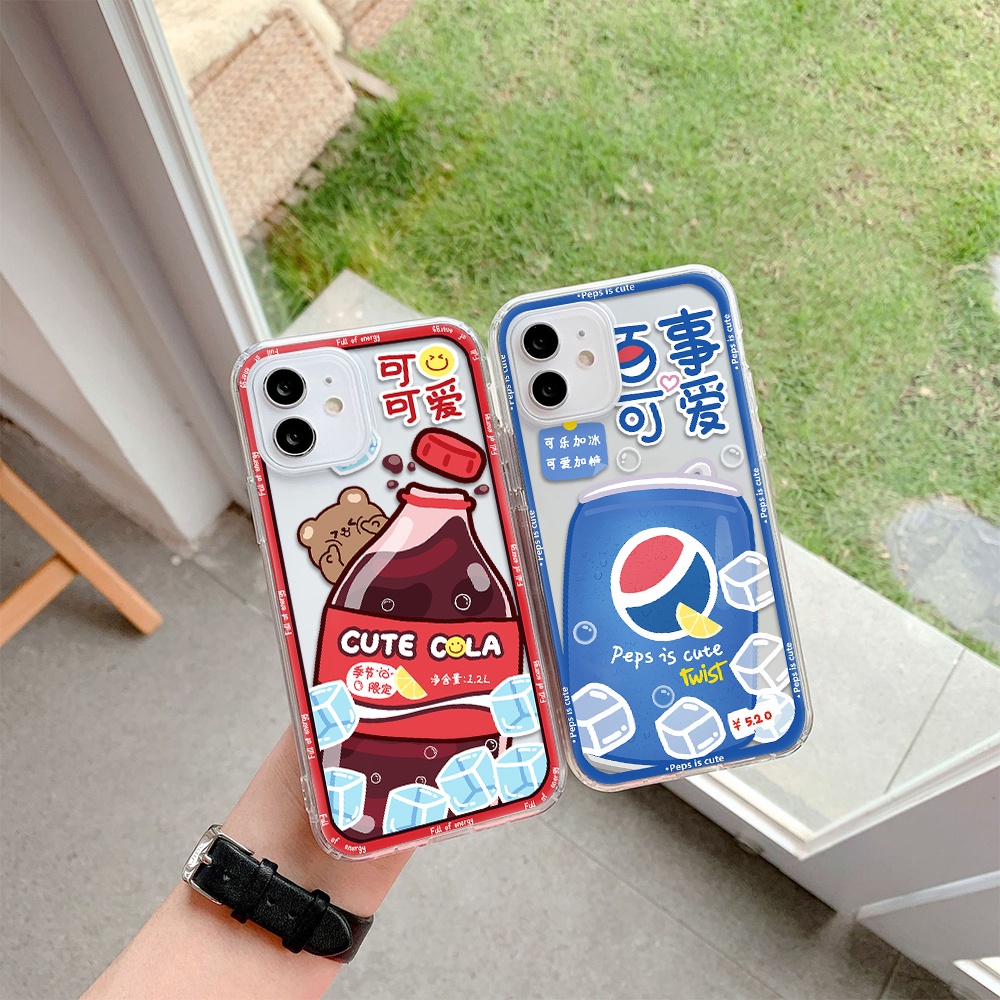 Ốp Điện Thoại Họa Tiết cola / Gấu Cho Iphone 11 Pro Max 12 Pro Max 13 Pro Max Mini 6 7 8 6 7plus Se 2020 X Xs Xr 5 4