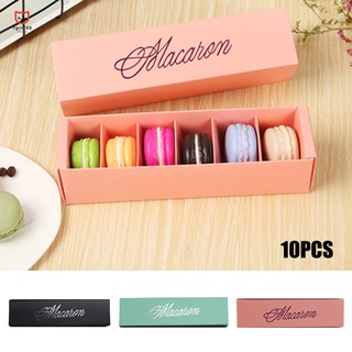 Set 10 hộp đựng bánh macaron 6 ngăn tiện lợi