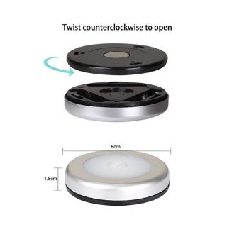 3 LED Push Touch Lamp Kitchen Cabinet Closet Night Wall Light
