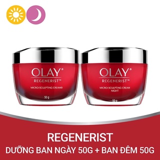 (Hàng US) OLAY Regenerist Micro-Sculpting Moisturizer Cream - Ban Đêm
