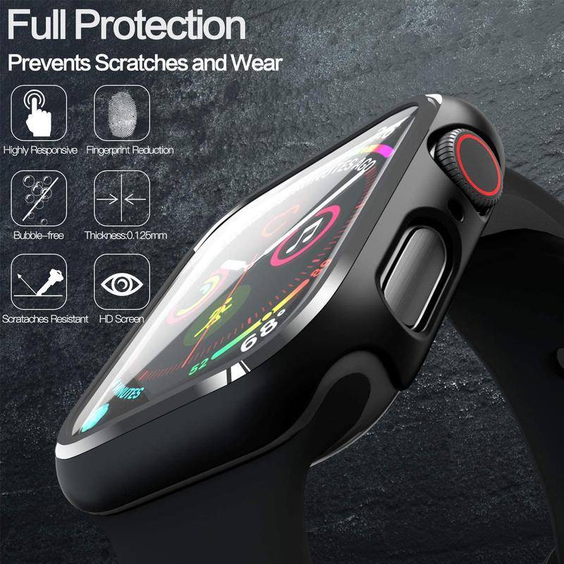 Ốp mặt đồng hồ thông minh bảo vệ cho Apple Watch 44mm 40mm 42/38mm Series 5 4 3 2 Se 6