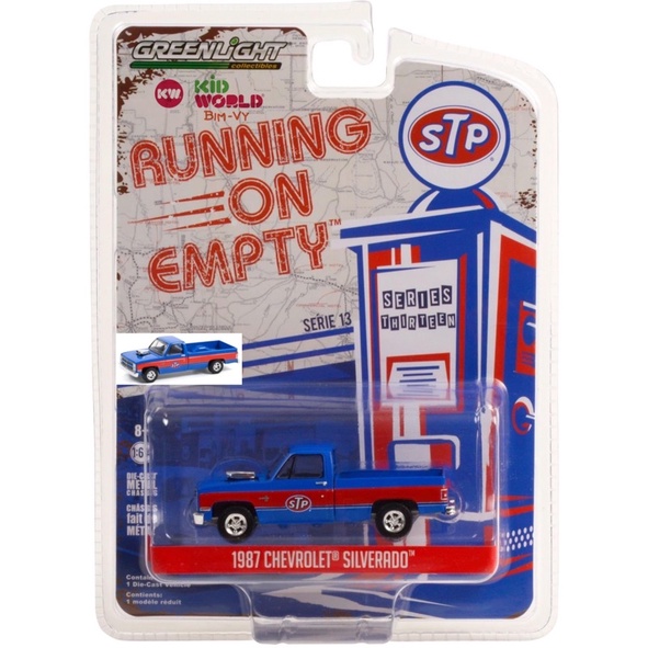 Xe mô hình GreenLight Running On Empty Series 13 Bán tải 1987 Chevrolet Silverado 41130-C.