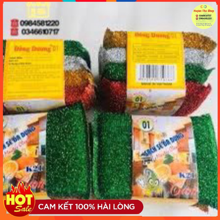 Combo 4 Miếng Cọ Kim Tuyến - Miếng Cọ Rửa Chén Bát - Cọ Xoong Nồi Đa Năng - Miếng Rửa Bát Kim Tuyến Đa Năng
