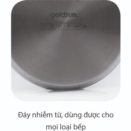 Bộ 03 nồi inox GOLDSUN GD18-3306SG  Chính Hãng tại HCM