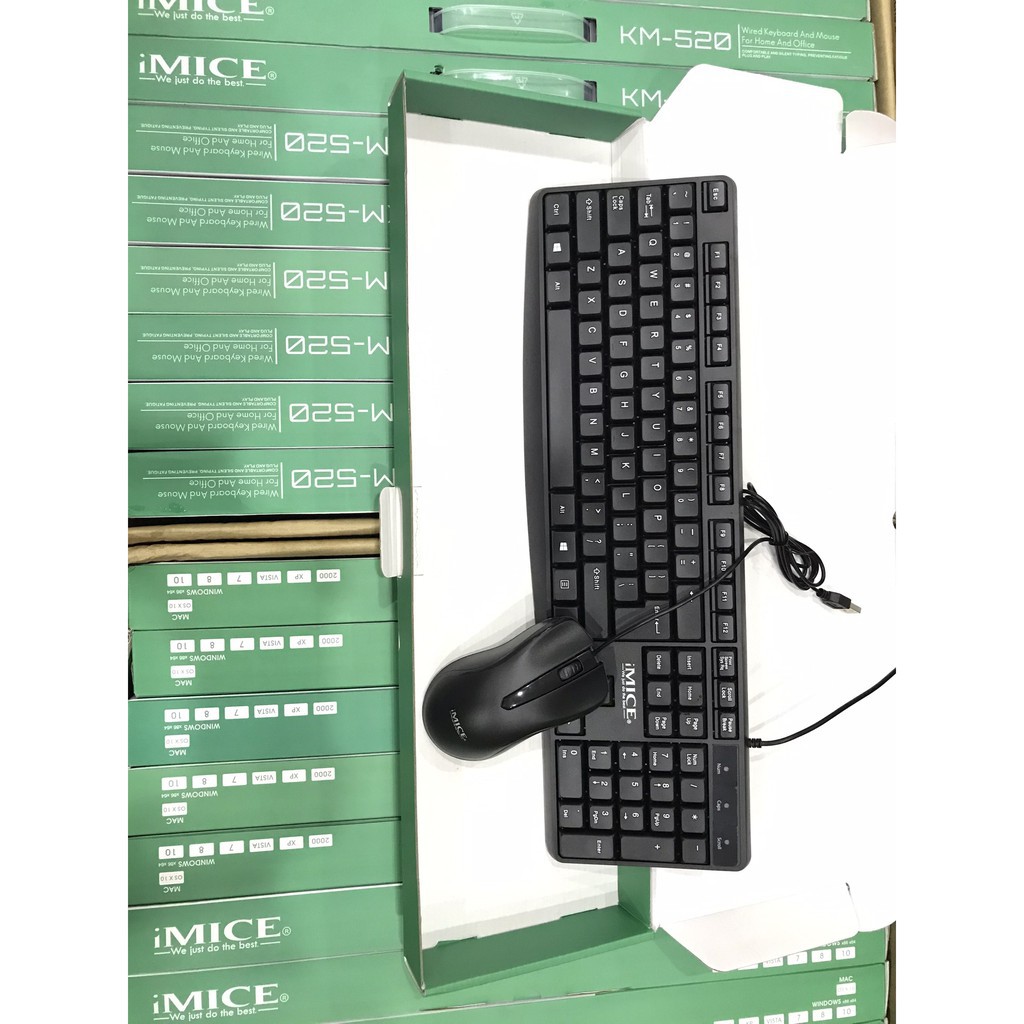 Bộ phím chuột văn phòng có dây IMICE KM 520 - Bảo hành 12 tháng | BigBuy360 - bigbuy360.vn