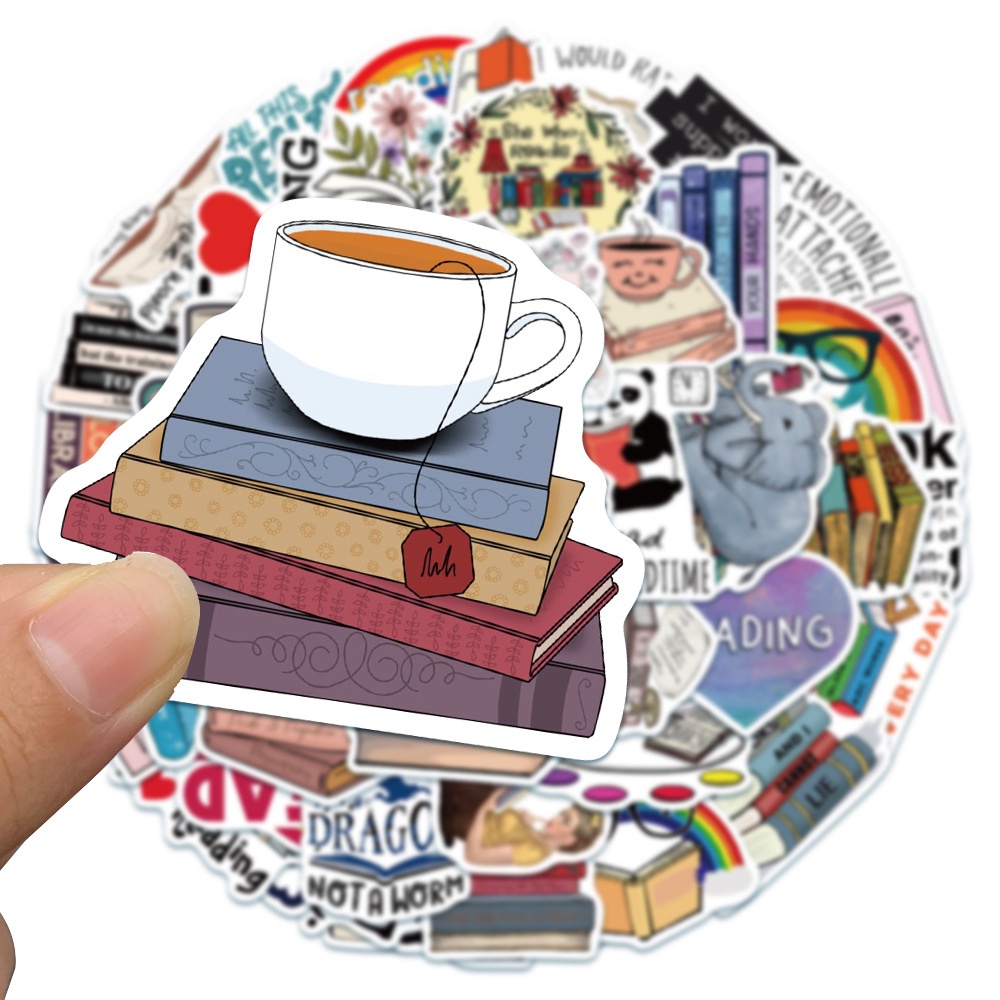 100Pcs/Set ❉ I Love Reading Series B - Reading Good Books Stickers ❉ DIY Fashion Decals Doodle Stickers