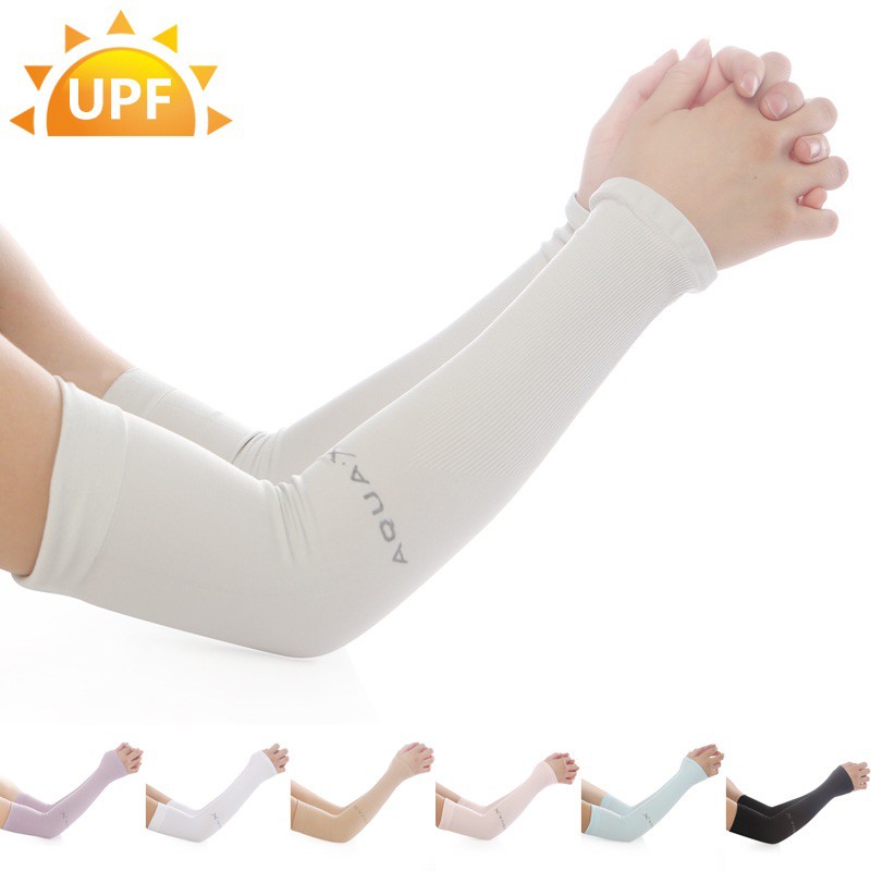 Găng Tay Chống Nắng Hàn Quốc Xỏ Ngón Let's Slim AquaX Dày Dặn Ngăn Tia UV