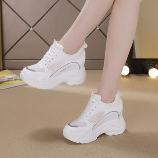 Giày bata thiết kế đế siêu dày màu trắng thời trang 2019 dành cho nữ