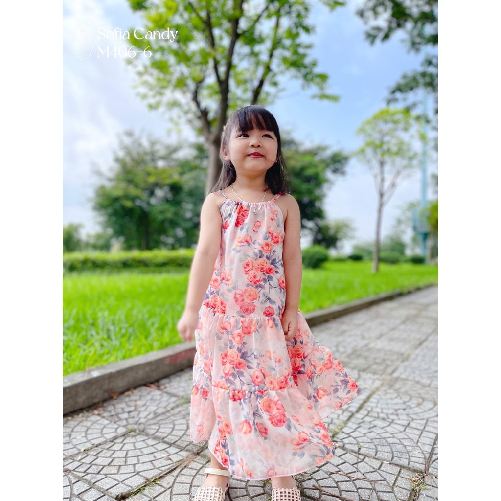 Váy hai dây voan Sofia Candy nhiều màu hoa - bảng màu 2