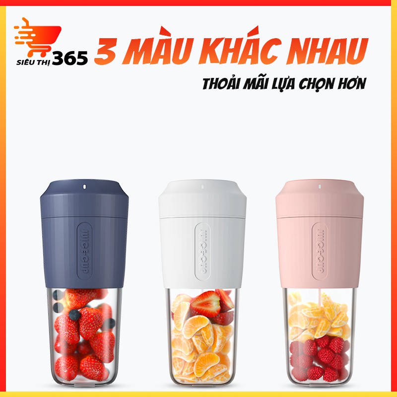 [Mã ELHA22 giảm 6% đơn 300K] Máy xay sinh tố mini cầm tay 2 lưỡi thông minh 350ml đa năng bảo hàng 12 tháng MX02