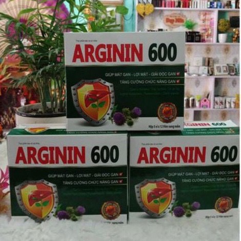 Viên uống bổ gan Arginin 600 tăng cường chức năng gan (Hộp 60 viên )