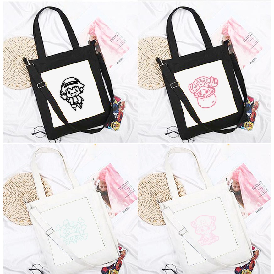 Túi tote thêu chopper TTT7 túi 2 lớp đeo chéo one piece cute dễ thương