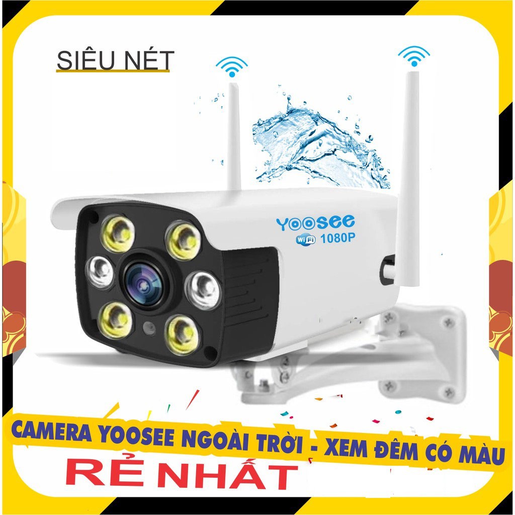 Camera WIFI Lắp Ngoài Trời FUll HD 1080P-Tích Hợp Đèn Led Chiếu Sáng