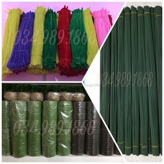 Set nguyên liệu làm nụ tầm xuân handmade cùng kẽm nhung