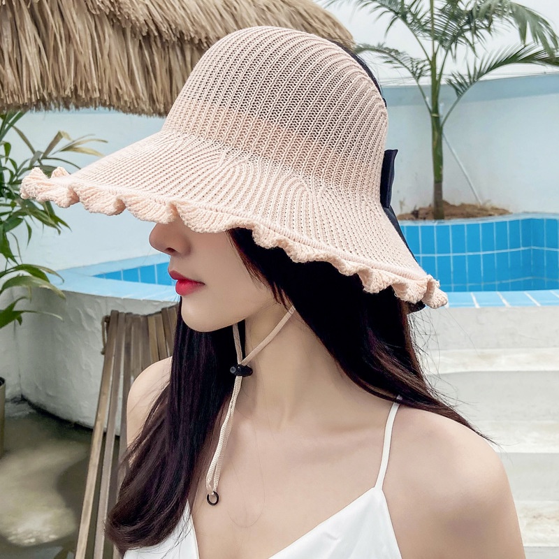 Nón Vành Chống Nắng Hở Đầu Gân Tăm Viền Nhúng Bèo Style Hàn
