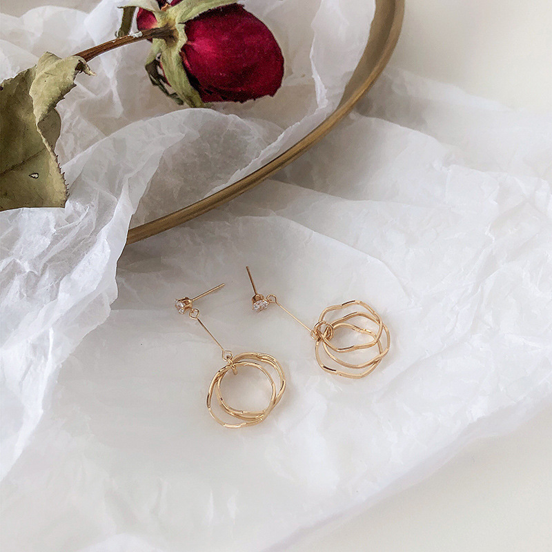 iF YOU Khuyên tai dài đính đá pha lê thời trang thanh lịch cho nữ