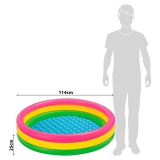 Hồ bơi 3 tầng màu sắc 1m14 - ảnh sản phẩm 1