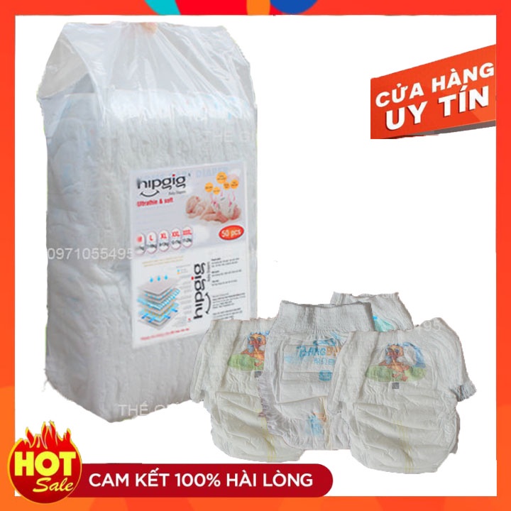Bỉm trần xuất Nhật Hipgig A tã quần full size M/L/XL/XXL/XXXL