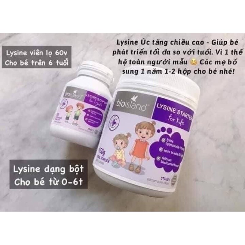 Bột TCC Ly.sine Úc hộp 150g