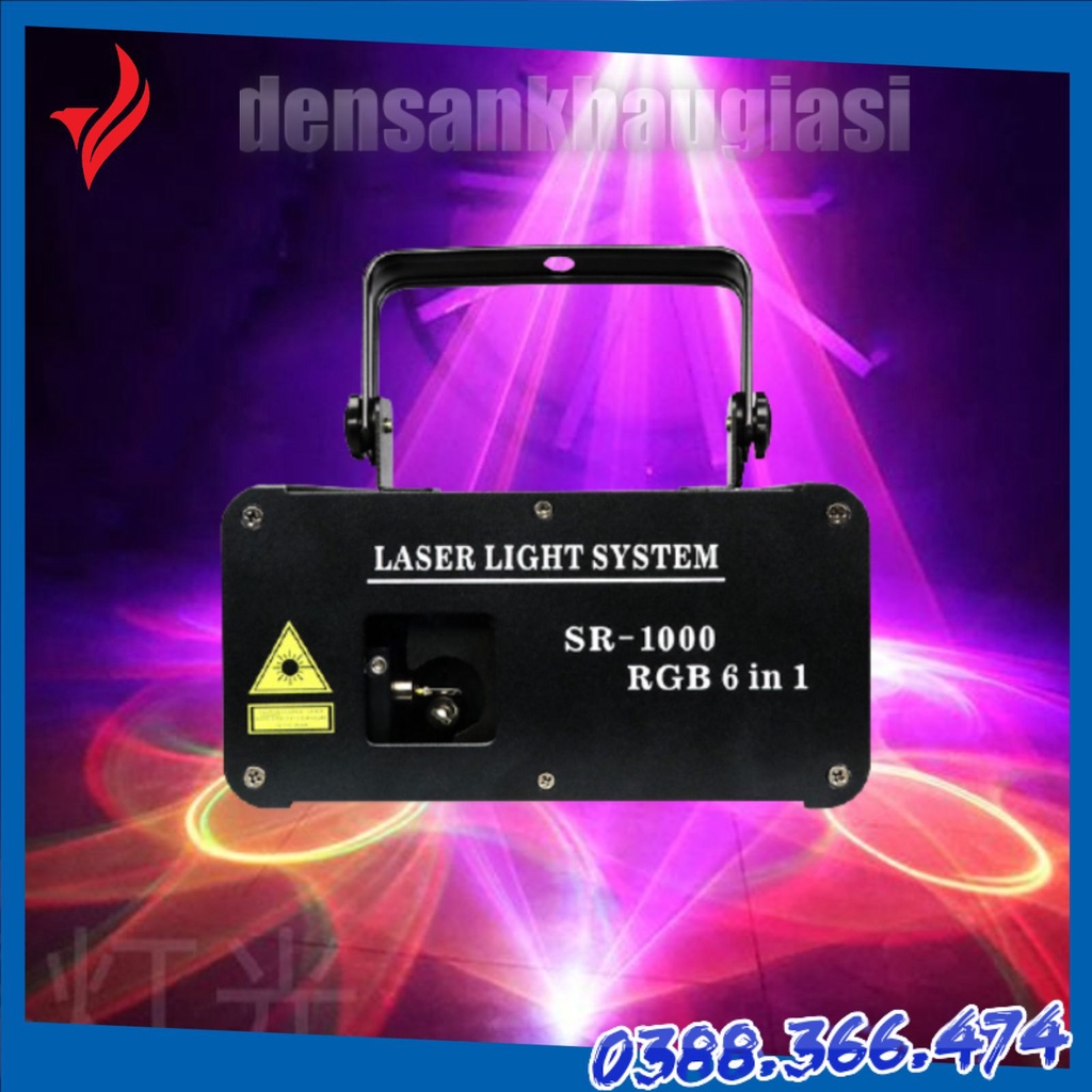 Đèn Bay Phòng Laser 6in1 Chiếu Hình Hiệu Ứng Ảo 10D Đèn Sân Khấu Giá Sỉ