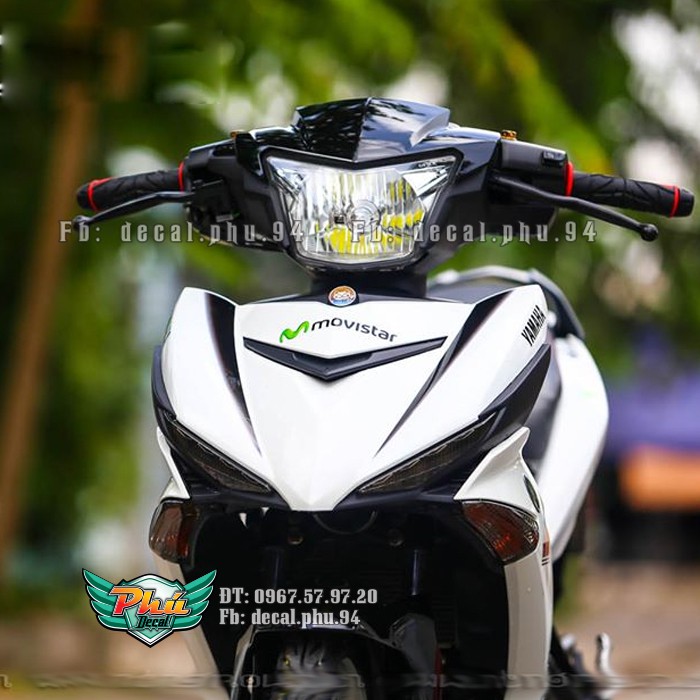 Tem rời Exciter 150 Movistar trắng xanh (V)