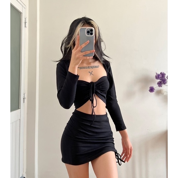 Set Đầm Body 3 Món Cá Tính (Hình tự chụp)