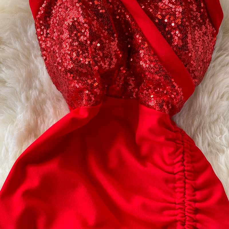 🌸Hàng Order🌸 Váy Đầm Body Đính Kim Sa Lấp Lánh Rút Dây Tiệc Cưới Sexy Sang Chảnh 🌸Hàng Quảng Châu