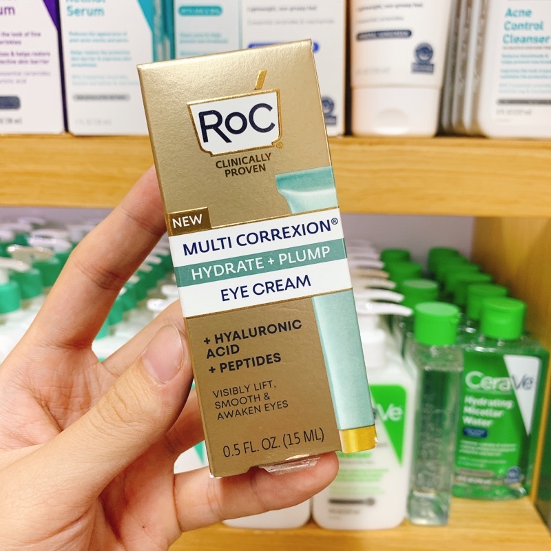 Kem dưỡng da mắt Roc Multi Correxion Hydrate + Plump Eye Cream / 15mL