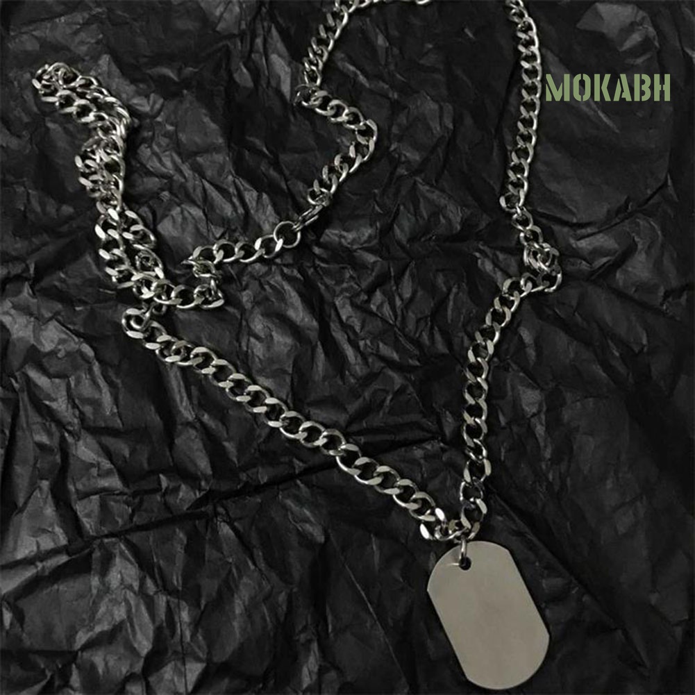 Set 1 / 3 Vòng cổ Mặt Chữ Nhật Thời Trang Cho Nam Và Nữ