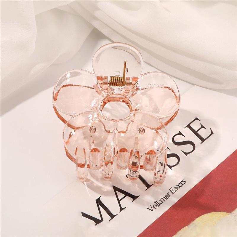 Kẹp Tóc Hình Bông Hoa Màu Trơn Đơn Giản Phong Cách retro Thời Trang Hàn Quốc