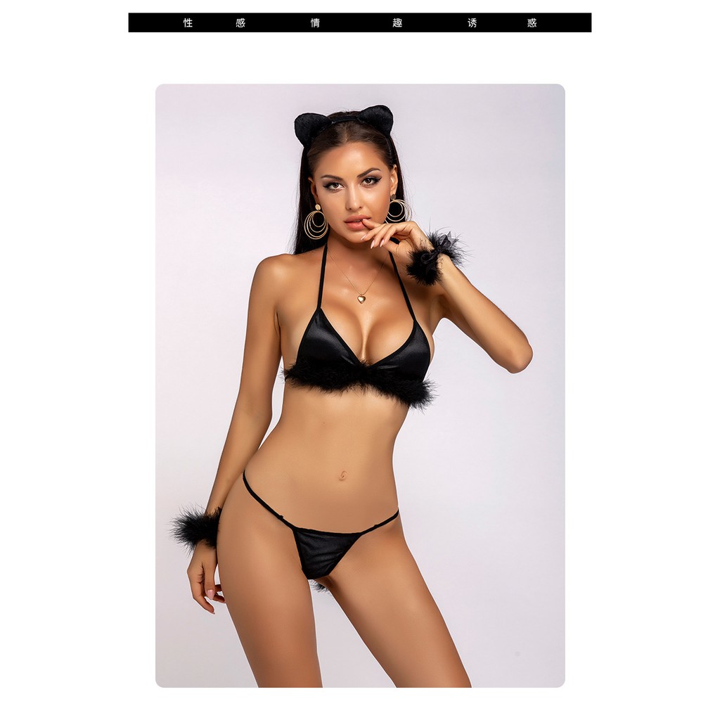 Bộ cosplay mèo đen sexy gợi cảm phong cách váy ngủ quyến Rũ G63 | BigBuy360 - bigbuy360.vn