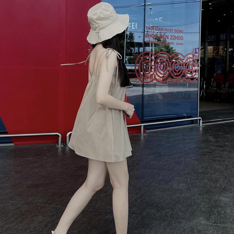 Áo Kiểu Nữ, Áo Hai Dây Thắt Nơ Chất Linen Co Giãn Nhẹ Dáng Babydoll Cực Basic Bảng Màu Trendy Hot Hit - Ivy Top