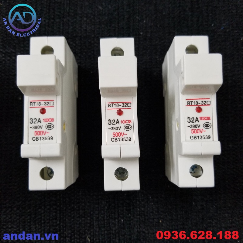 Đế Cầu Chì Sứ RT18-32, Ruột cầu chì sứ RT18 RO15 10x38 1A, 2A, 3A, 4A, 5A, 6A, 8A, 10A, 16A, 20A, 25A, 32A