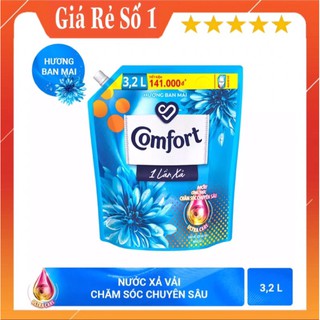 Nước xả vải comfort một lần xả hương ban mai túi 3.2l