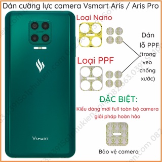 Cường lực camera Vsmart Aris, Aris pro siêu bền, 3 lớp, bảo vệ camera