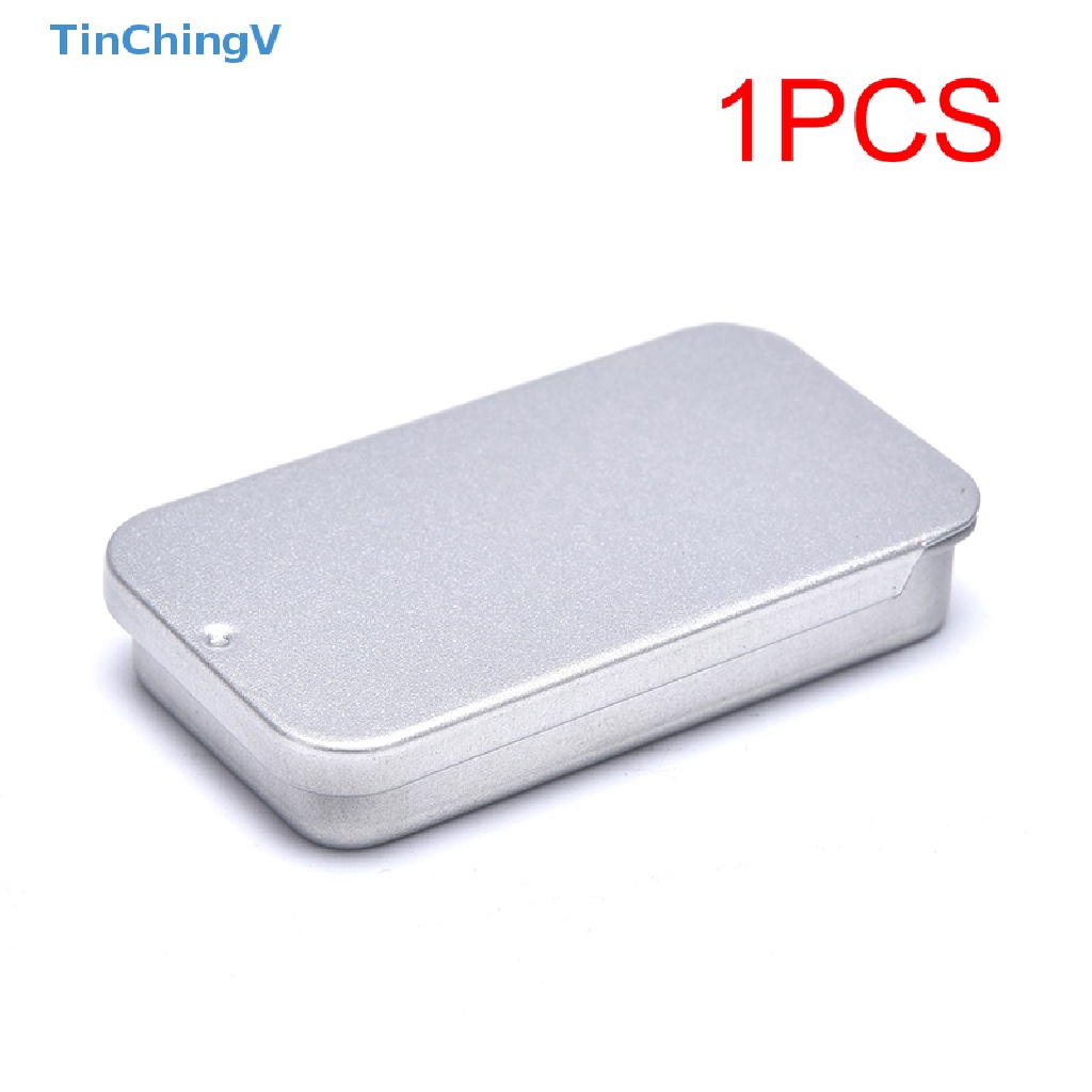Hộp Sắt Đựng Trang Sức / Kẹo / Tiền Xu Có Nắp Trượt Tiện Dụng