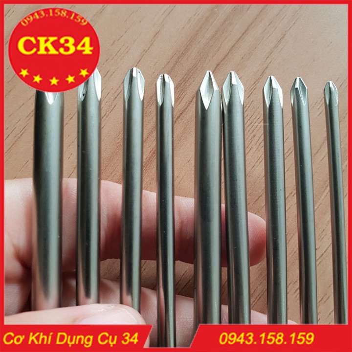 Bộ 9 Mũi Tô Vít 100mm Cho Khoan Pin Điện Hãng Broppe